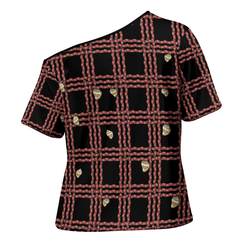 Hawaii Palaka Kahelelani Shell Lei Costume Cross Shoulder Shirt Plaid Patterns DT05 - Polynesian Pride