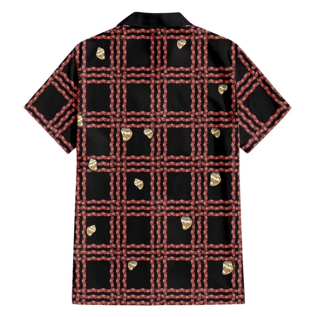 Hawaii Palaka Kahelelani Shell Lei Costume Family Matching Off Shoulder Maxi Dress and Hawaiian Shirt Plaid Patterns DT05 - Polynesian Pride
