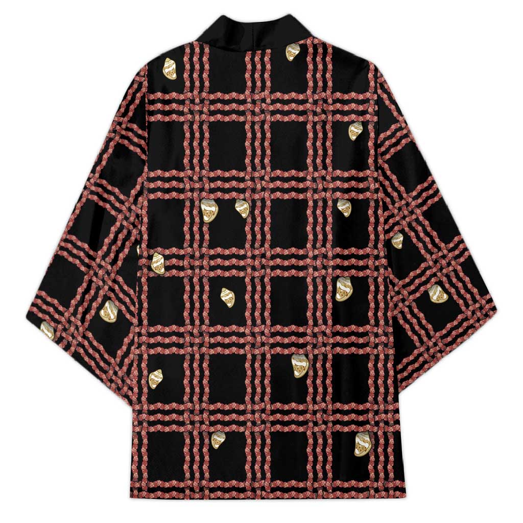 Hawaii Palaka Kahelelani Shell Lei Costume Kimono Plaid Patterns