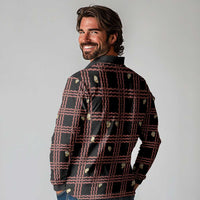 Hawaii Palaka Kahelelani Shell Lei Costume Long Sleeve Polo Shirt Plaid Patterns