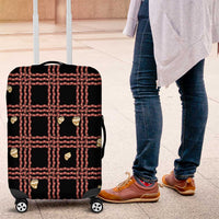 Hawaii Palaka Kahelelani Shell Lei Costume Luggage Cover Plaid Patterns DT05 Black - Polynesian Pride