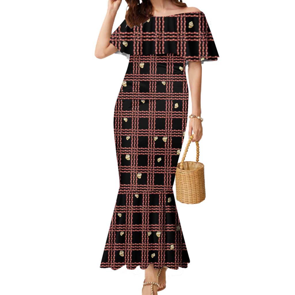 Hawaii Palaka Kahelelani Shell Lei Costume Mermaid Dress Plaid Patterns