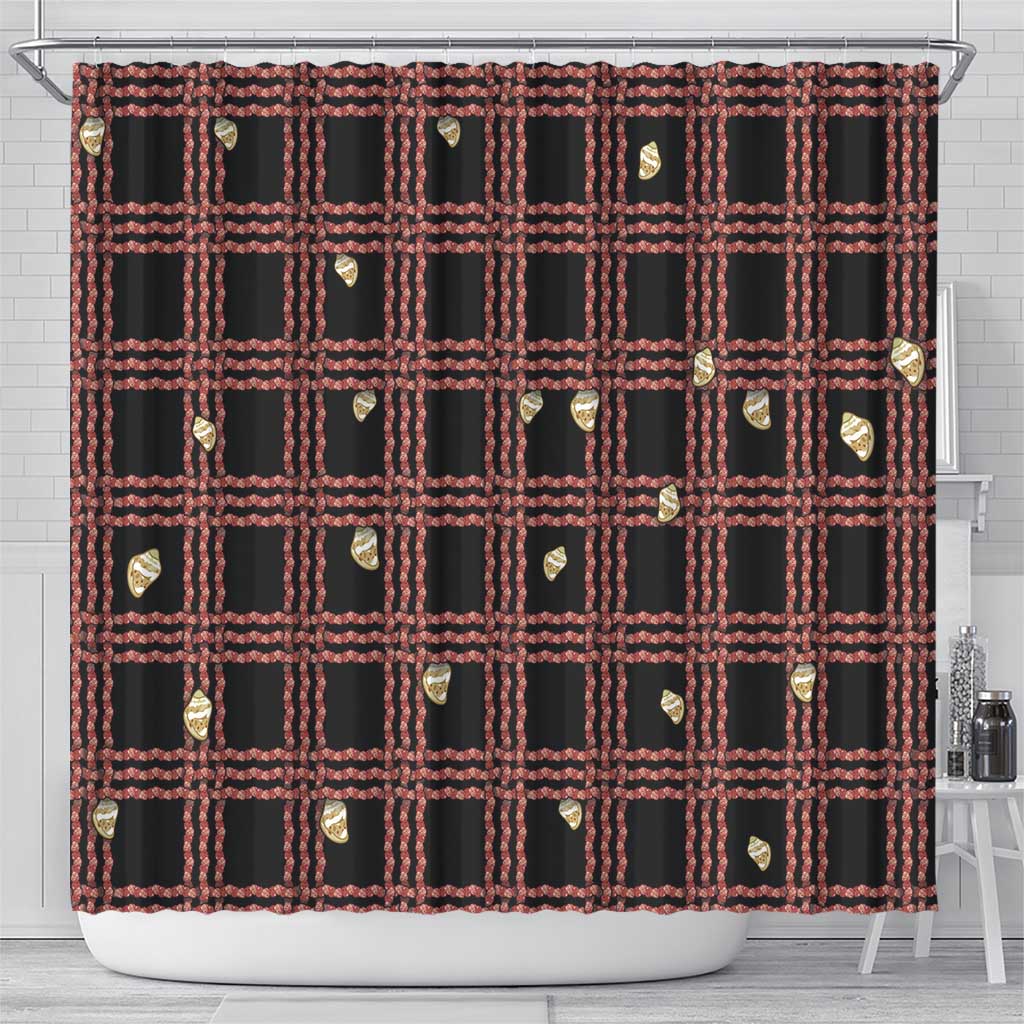 Hawaii Palaka Kahelelani Shell Lei Costume Shower Curtain Plaid Patterns