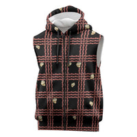 Hawaii Palaka Kahelelani Shell Lei Costume Sleeveless Zip Hoodie Plaid Patterns