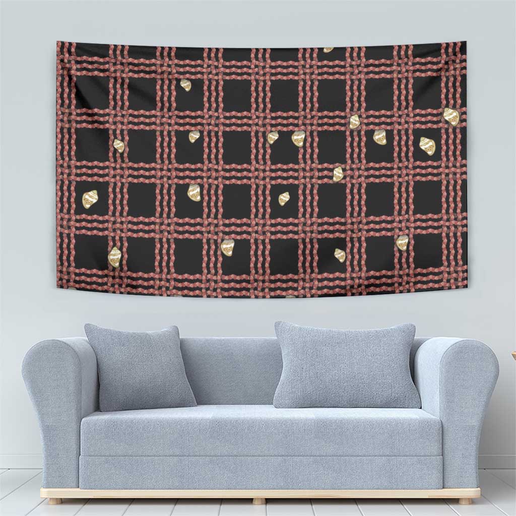 Hawaii Palaka Kahelelani Shell Lei Costume Tapestry Plaid Patterns