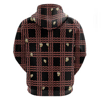 Hawaii Palaka Kahelelani Shell Lei Costume Zip Hoodie Plaid Patterns