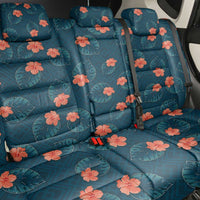 Hawaii Monstera Back Car Seat Cover Hibiscus Flowers Simple Style DT05 - Polynesian Pride