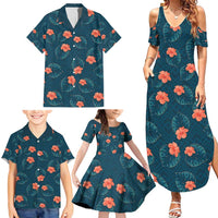Hawaii Monstera Family Matching Summer Maxi Dress and Hawaiian Shirt Hibiscus Flowers Simple Style DT05 - Polynesian Pride