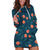 Hawaii Monstera Hoodie Dress Hibiscus Flowers Simple Style - Polynesian Pride