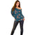 Hawaii Monstera Off Shoulder Sweater Hibiscus Flowers Simple Style - Polynesian Pride
