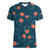 Hawaii Monstera Women V-Neck T-Shirt Hibiscus Flowers Simple Style - Polynesian Pride