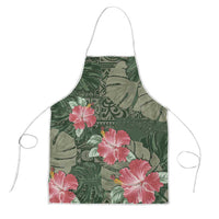 Hawaii Apron Green Polynesian Monstera Patterns - Polynesian Pride