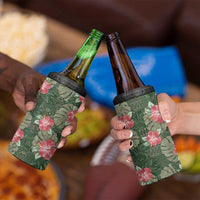 Hawaii 4 in 1 Can Cooler Tumbler Green Polynesian Monstera Patterns - Polynesian Pride