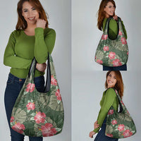 Hawaii Grocery Bag Green Polynesian Monstera Patterns - Polynesian Pride