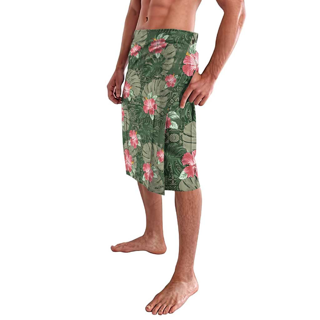 Hawaii Lavalava Green Polynesian Monstera Patterns - Polynesian Pride