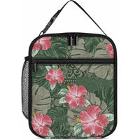 Hawaii Lunch Bag Green Polynesian Monstera Patterns