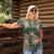 Hawaii Women Polo Shirt Green Polynesian Monstera Patterns - Polynesian Pride