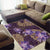 Hawaii Area Rug Purple Polynesian Monstera Patterns - Polynesian Pride