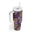 Hawaii Tumbler With Handle Purple Polynesian Monstera Patterns - Polynesian Pride