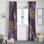 Hawaii Window Curtain Purple Polynesian Monstera Patterns - Polynesian Pride