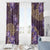 Hawaii Window Curtain Purple Polynesian Monstera Patterns - Polynesian Pride