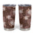 Hawaii Tumbler Cup Brown Polynesian Monstera Patterns - Polynesian Pride