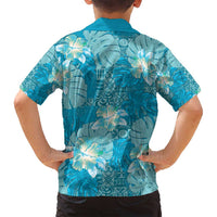 Hawaii Family Matching Summer Maxi Dress and Hawaiian Shirt Teal Polynesian Monstera Patterns - Polynesian Pride