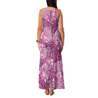 Hawaii Family Matching Tank Maxi Dress and Hawaiian Shirt Magenta Polynesian Monstera Patterns DT05 - Polynesian Pride