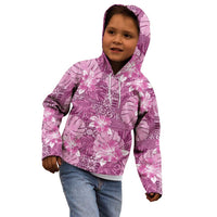 Hawaii Kid Hoodie Magenta Polynesian Monstera Patterns DT05 - Polynesian Pride