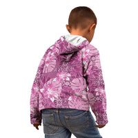Hawaii Kid Hoodie Magenta Polynesian Monstera Patterns DT05 - Polynesian Pride