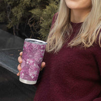 Hawaii Tumbler Cup Magenta Polynesian Monstera Patterns - Polynesian Pride