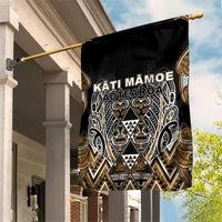 Aotearoa Kati Mamoe Garden Flag Maori Brown Tribal Paua Shell Pattern DT05 House Flag Brown - Polynesian Pride