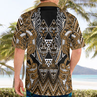 Aotearoa Kati Mamoe Hawaiian Shirt Maori Brown Tribal Paua Shell Pattern DT05 - Polynesian Pride