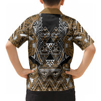 Aotearoa Kati Mamoe Hawaiian Shirt Maori Brown Tribal Paua Shell Pattern DT05 - Polynesian Pride