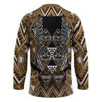 Aotearoa Kati Mamoe Hockey Jersey Maori Brown Tribal Paua Shell Pattern DT05 - Polynesian Pride