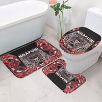 Aotearoa Ngapuhi Bathroom Set Maori Red Tribal Paua Shell Pattern DT05 - Polynesian Pride