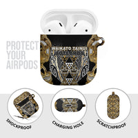 Aotearoa Waikato Tainui AirPods Case Maori Light Gold Tribal Paua Shell Pattern DT05 - Polynesian Pride