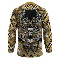 Aotearoa Waikato Tainui Hockey Jersey Maori Light Gold Tribal Paua Shell Pattern DT05 - Polynesian Pride