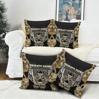 Aotearoa Waikato Tainui Pillow Cover Maori Light Gold Tribal Paua Shell Pattern DT05 - Polynesian Pride