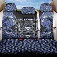 Aotearoa Ngati Kahungunu Back Car Seat Cover Maori Tribal Blue Paua Shell Pattern DT05 One Size Blue - Polynesian Pride