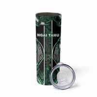 Aotearoa Ngai Tahu Skinny Tumbler Maori Tribal Dark Green Paua Shell Pattern DT05 - Polynesian Pride