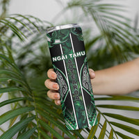 Aotearoa Ngai Tahu Skinny Tumbler Maori Tribal Dark Green Paua Shell Pattern DT05 - Polynesian Pride
