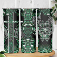 Aotearoa Ngai Tahu Skinny Tumbler Maori Tribal Dark Green Paua Shell Pattern DT05 - Polynesian Pride