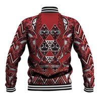 Aotearoa Te Arawa Baseball Jacket Maori Tribal Dark Red Paua Shell Pattern DT05 - Polynesian Pride