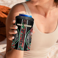 Aotearoa Ngai Tuhoe 4 in 1 Can Cooler Tumbler Maori Tribal Red And Green Paua Shell Pattern DT05 - Polynesian Pride