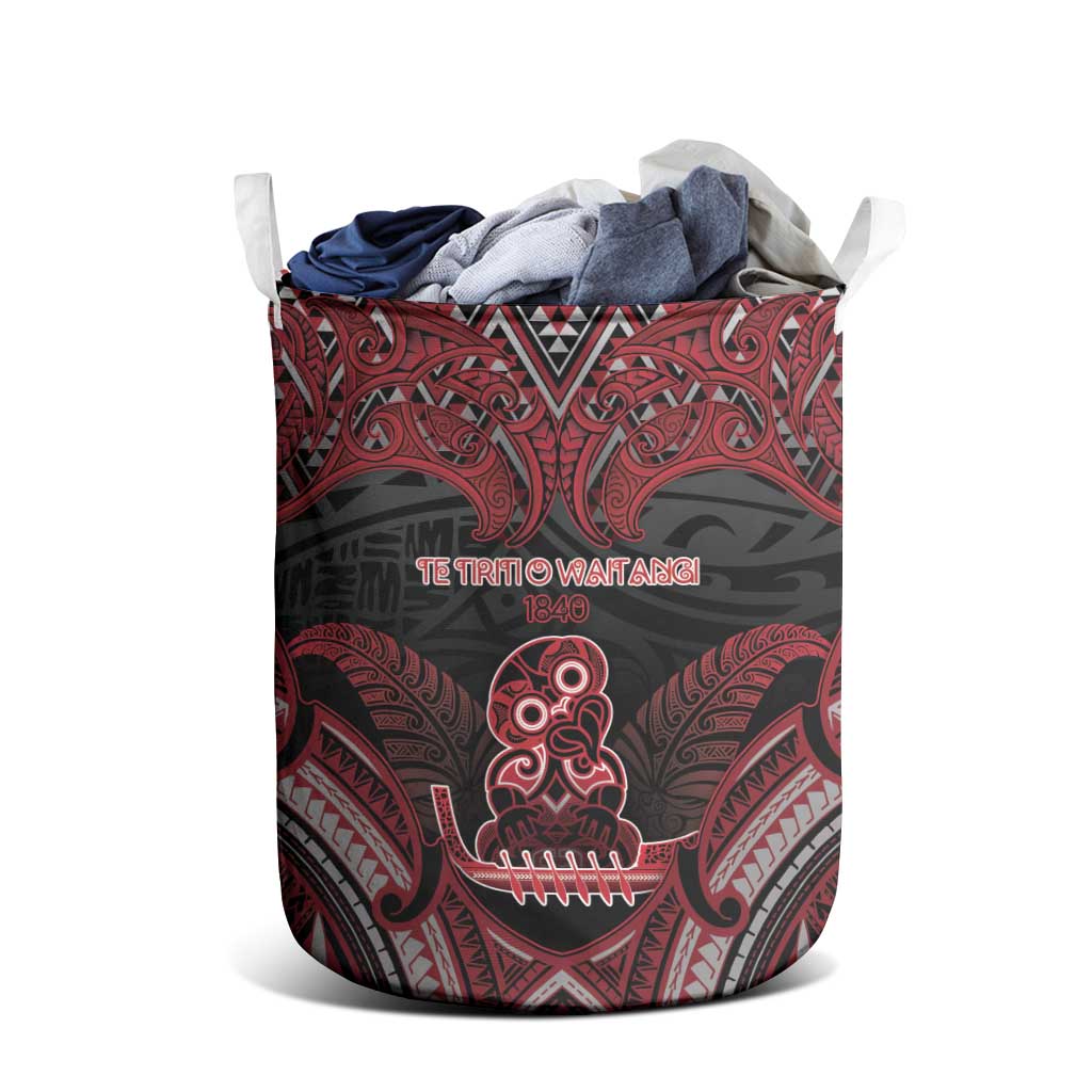 New Zealand Waitangi Day Laundry Basket Te Tiriti O Waitangi 1840 - Polynesian Pride