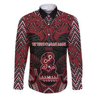 Personalised New Zealand Waitangi Day Family Matching Short Sleeve Bodycon Dress and Hawaiian Shirt Te Tiriti O Waitangi 1840 DT05 Dad's Shirt - Long Sleeve Black - Polynesian Pride
