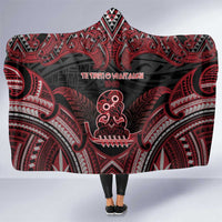 New Zealand Waitangi Day Hooded Blanket Te Tiriti O Waitangi 1840 DT05 One Size Black - Polynesian Pride