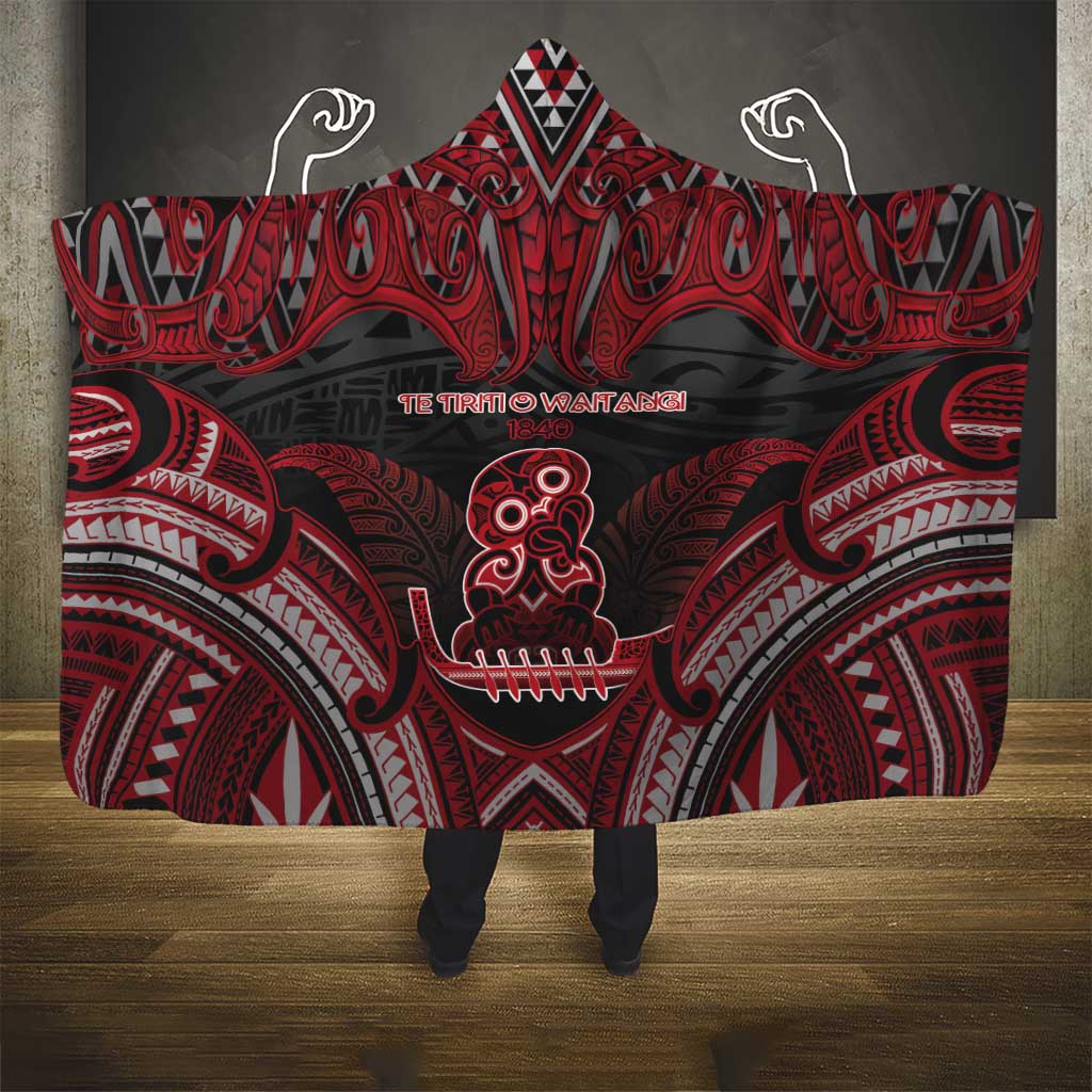 New Zealand Waitangi Day Hooded Blanket Te Tiriti O Waitangi 1840 DT05 - Polynesian Pride