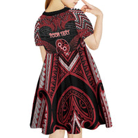 Personalised New Zealand Waitangi Day Kid Short Sleeve Dress Te Tiriti O Waitangi 1840 DT05 - Polynesian Pride